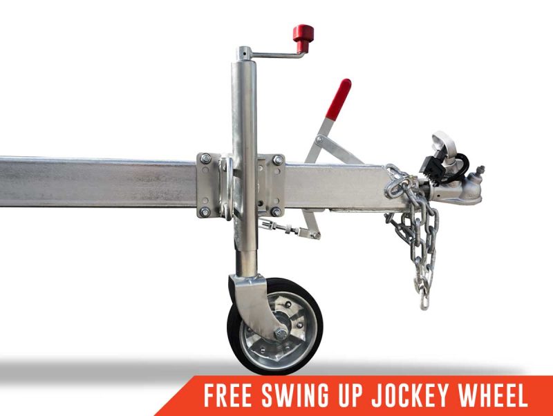 Tandem box trailer with optional cage