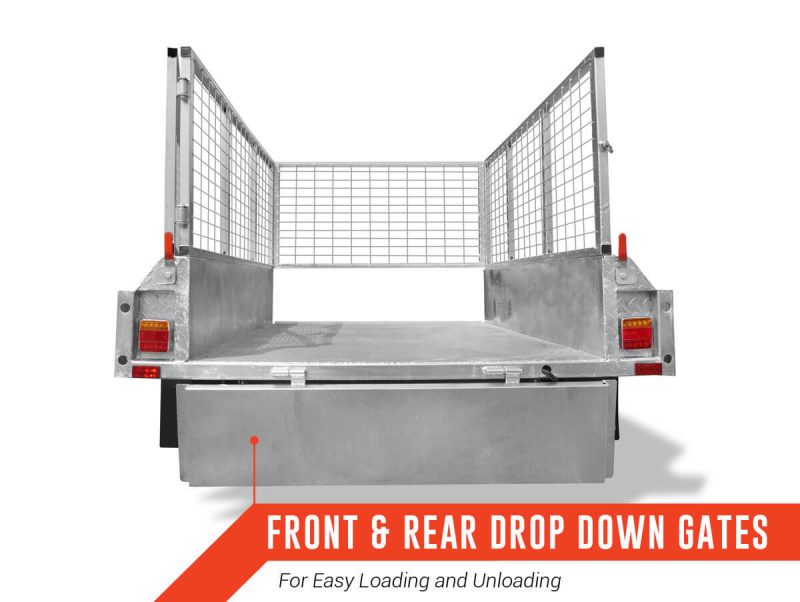 Box trailer with optional cage