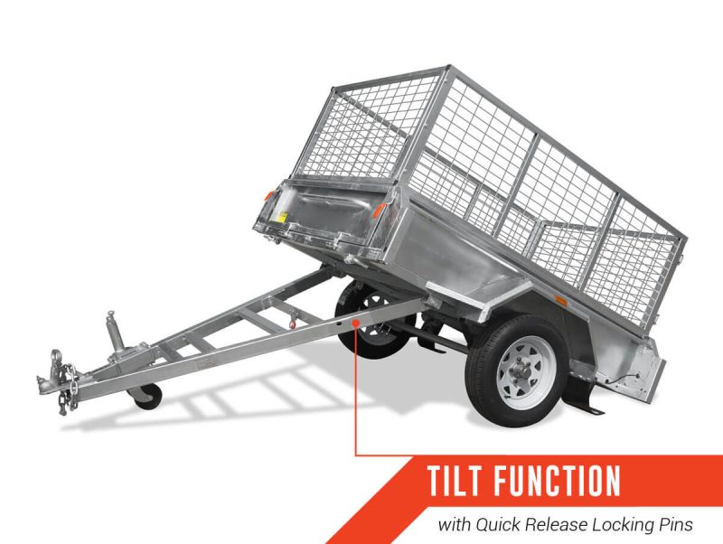 Box trailer with optional cage